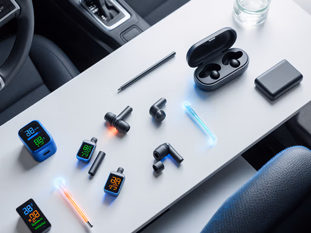 real-world_battery_stress_testing_setup_with_thermometer_buds_in_car_and_charging_case_display